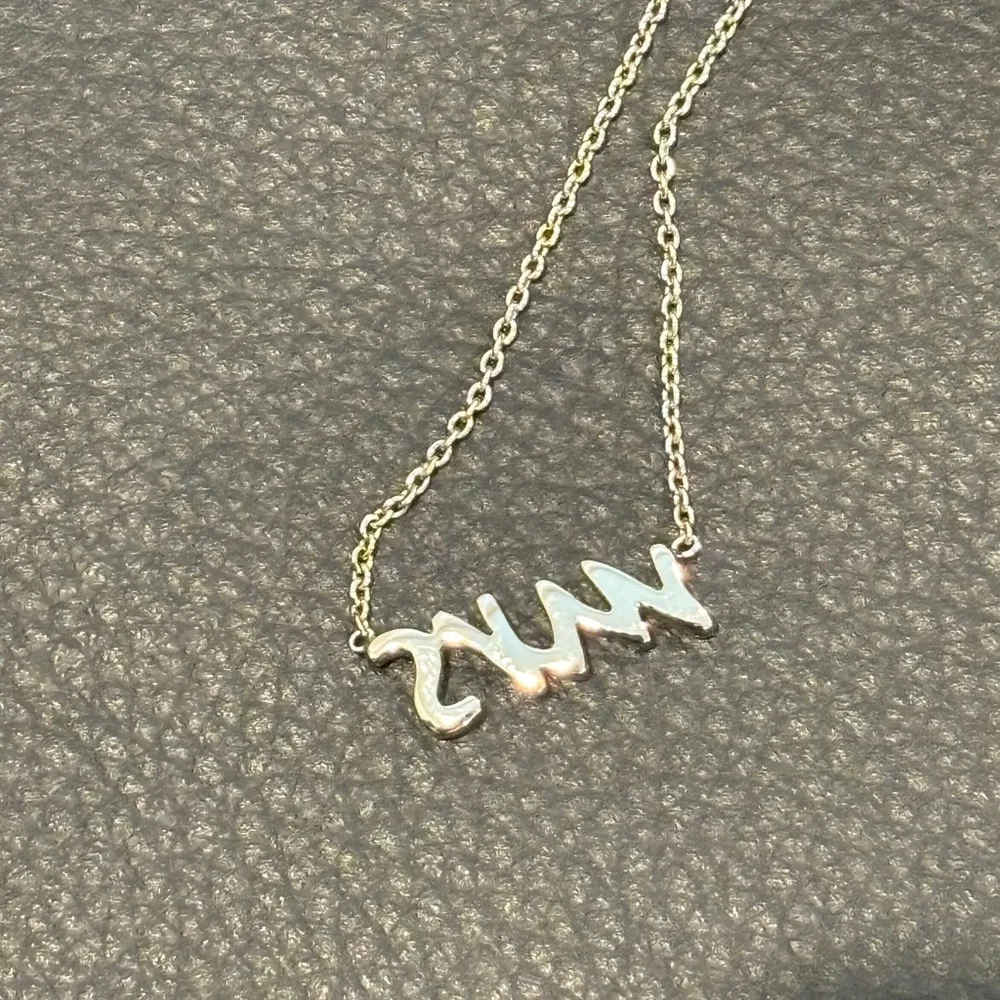Kate Spade New York Say Yes Mrs. Necklace in Silver Bridal Newlywed Wife